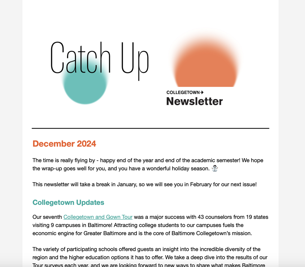 Preview image for an issue of Catch Up With Collegetown