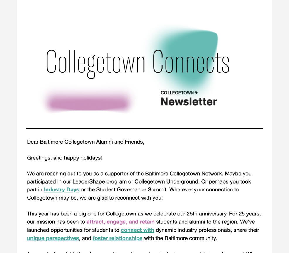 Preview image for Collegetown Connects newsletter