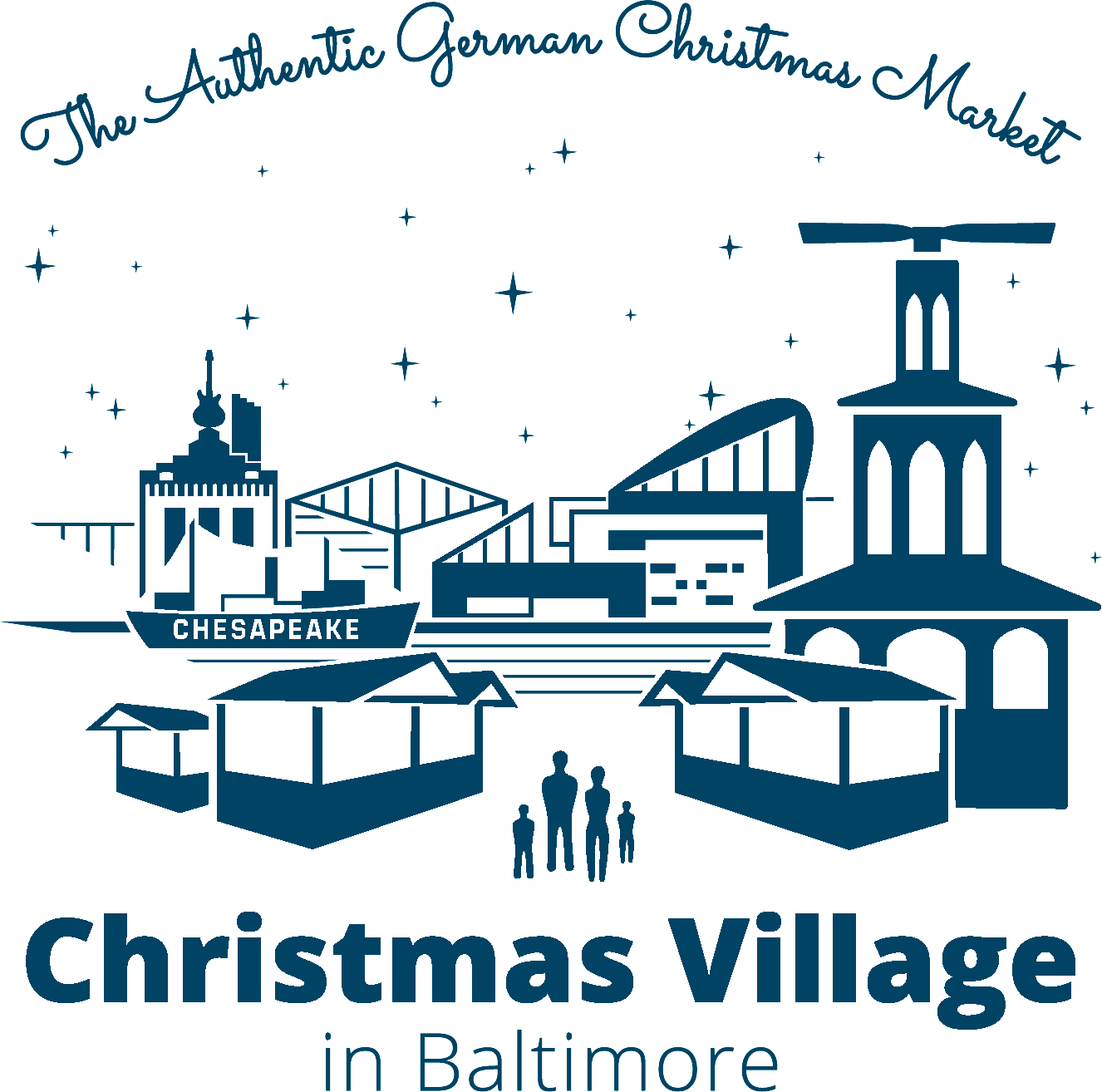 Logo for Christmas Village in Baltimore