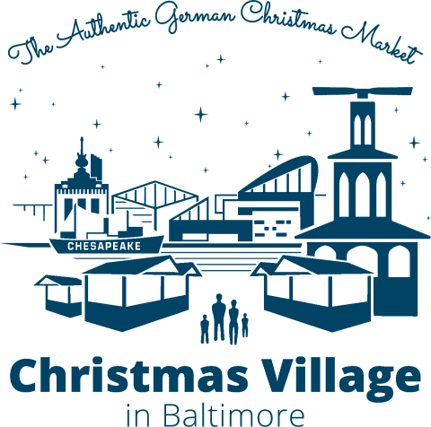 Logo for Christmas Village in Baltimore